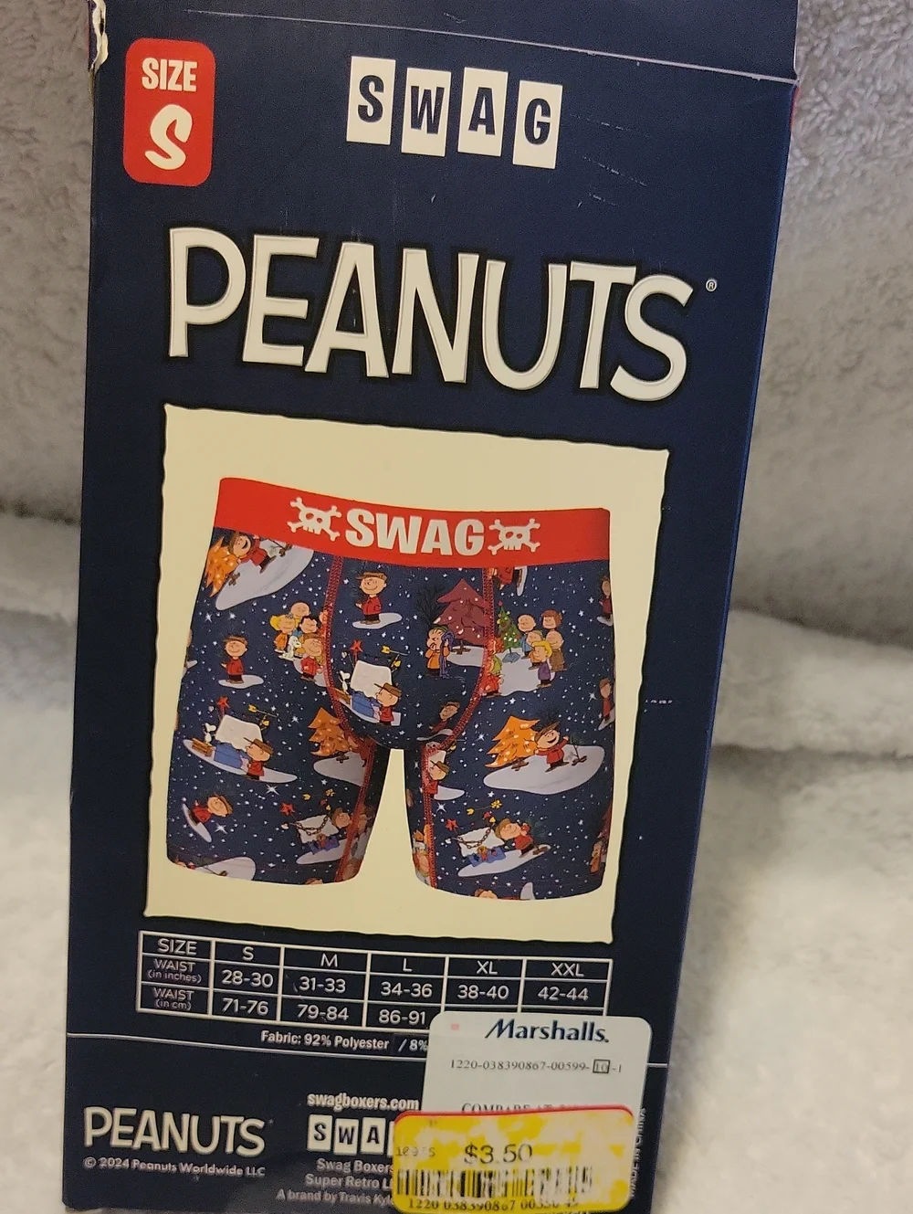 Charlie Brown Boxer Briefs S
